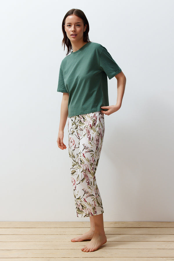 Trendyolmilla Women's Floral Short Lounge/home Regular Pajama Set