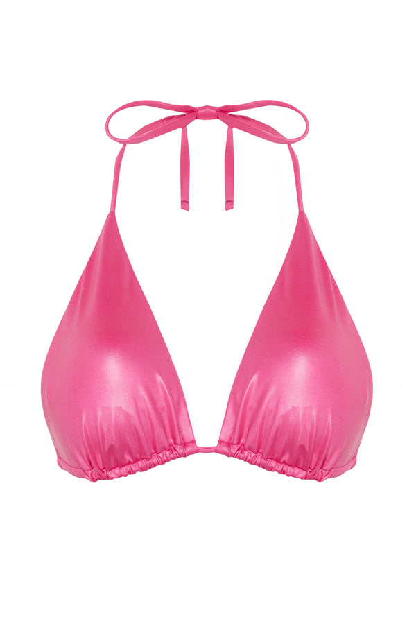 Trendyolmilla Women's Pink Plain Throw Cup Bikini Top