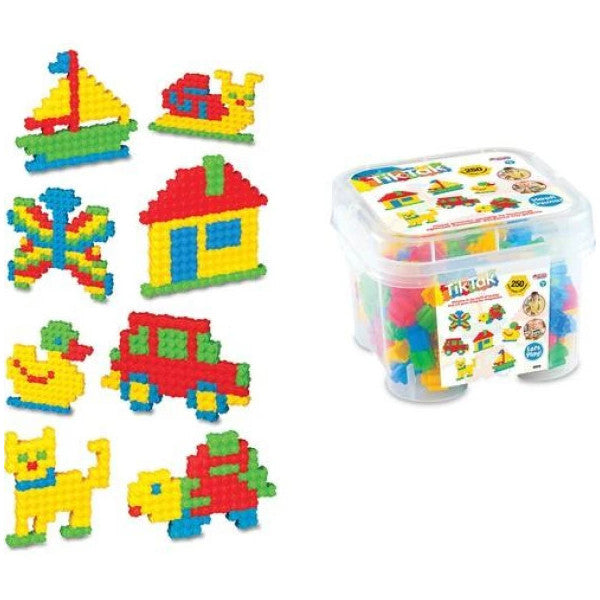 Dede Tick Tock Educational Game Blocks Small Box 250 Pieces