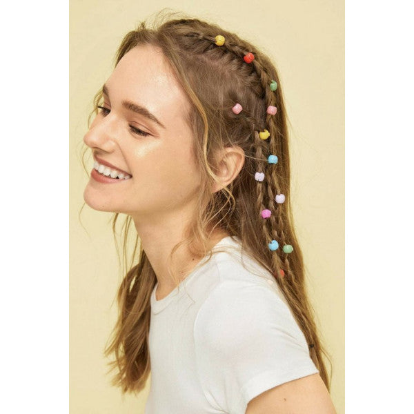 Colored Hair Braiding Beads 20 pcs