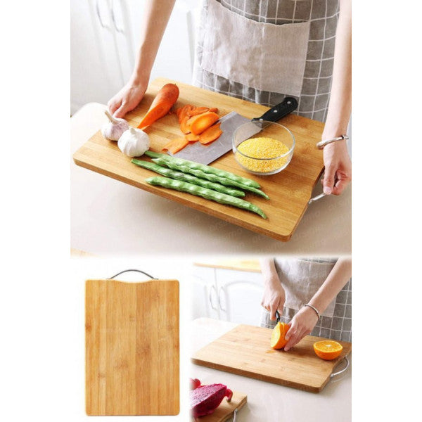 Bamboo Cutting Board Cutting Board with Metal Handle 34X24