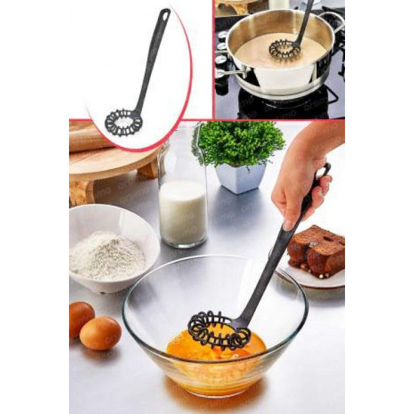 Heat Resistant Spiral Beater Plastic Whisk Apparatus