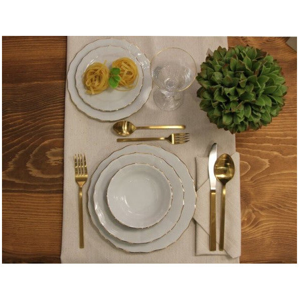 Porland Gold Gilded Dinner Set for 12 Persons 60 Pieces