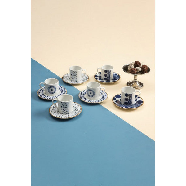 Porland Spotty 12 Piece Coffee Cup Set for 6 People 04PPO000441
