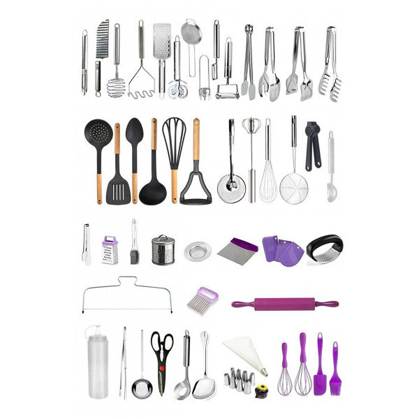 50 Pieces Boxed Top Quality Everything for Dowry Kitchen Set, Serving Tongs Set, Dowry Set