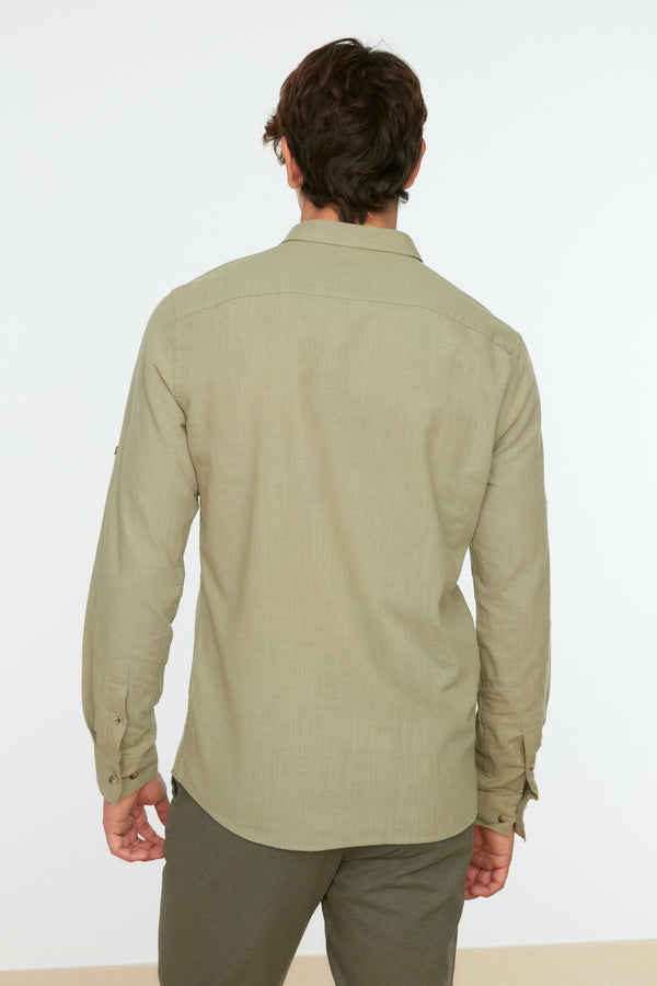 Trendyol Man Men's Slim Fit Buttoned Collar Epaulette Shirt Tmnss20Go0189