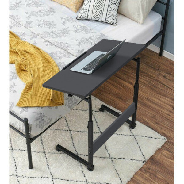 Height Adjustable, Inclined And Foldable Laptop Stand - Anthracite (With Wheels)