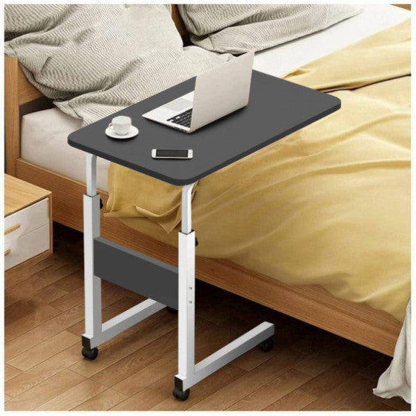 Height Adjustable Vertical Laptop And Serving Stand - Anthracite White (With Wheels)