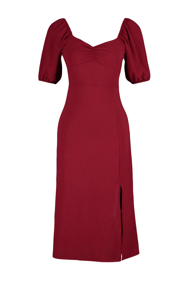 TRENDYOLMİLLA Claret Red Back Detailed Dress TWOSS23EL01164