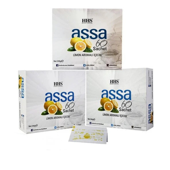 Hhs Assa 60 Sachet lemon flavored herbal Form tea 240gr X 3 Boxes