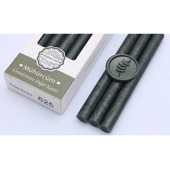 Seal Wax Stick 11Mmx120Mm 10 Pack Mode: 625 Silver Naphite Green