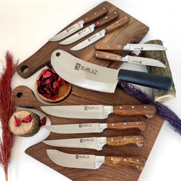 SurLaz 10 Piece Soft Knife Set with Rows