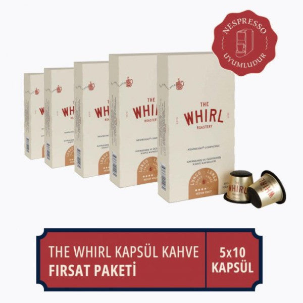 The Whirl Lungo Medium Capsule Coffee 5 Pcs Opportunity Package 50 Capsules