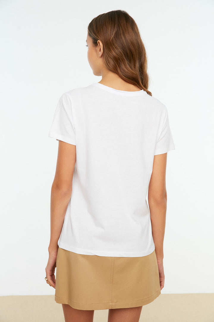 Shirts & Tops |  Trendyolmilla Crew Neck Basic Knitted T-Shirt Twoss20Ts0133.