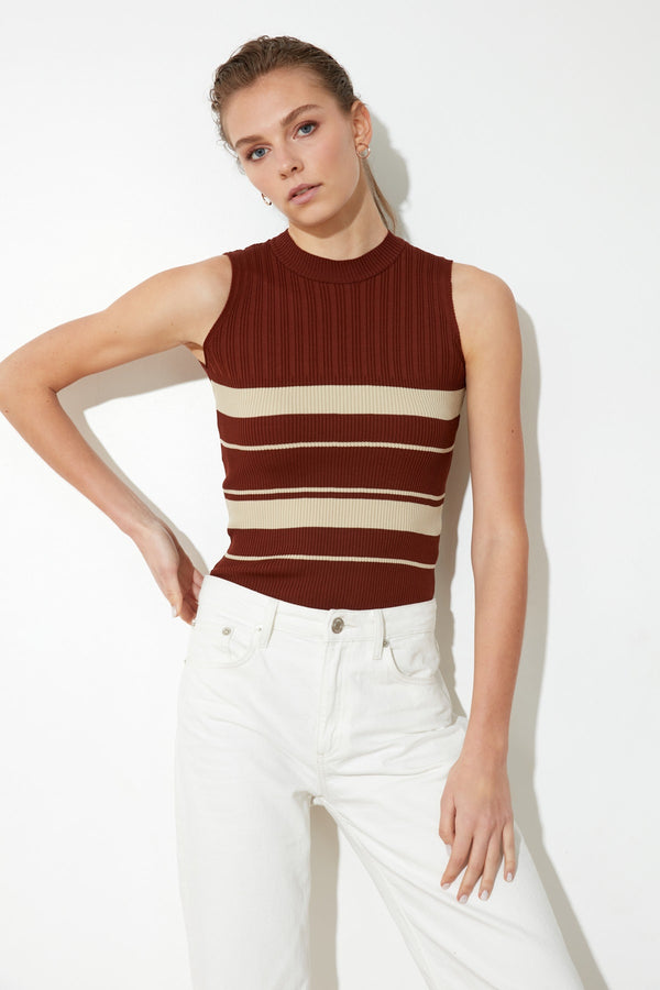 Trendyolmilla Striped Knitwear Blouse Twoss21Bz0370