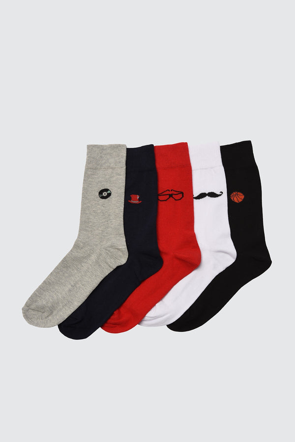 TRENDYOL MAN Men's 5-Pack Minimal Patterned Socks TMNSS20CO0027