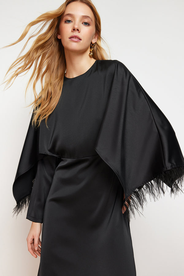 Trendyol Modest Women's Plain Maxi Long Sleeve Stylish / night Regular Evening Dress