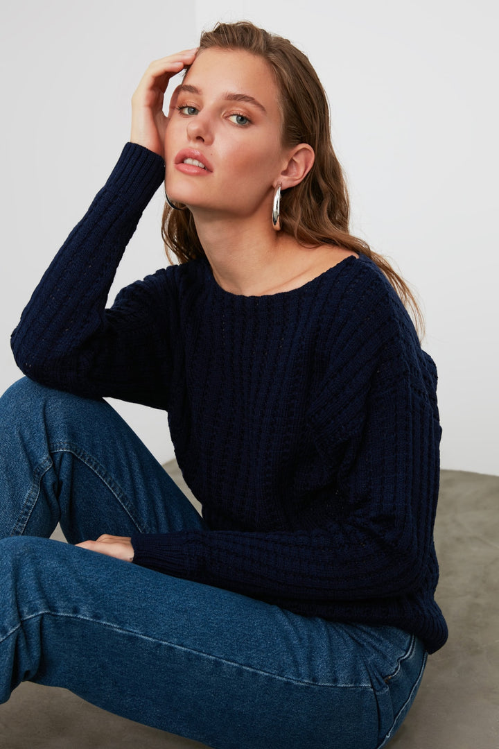 Knitted Vest |  Trendyolmilla Knitted Detailed Knitwear Sweater Twoaw21Kz1509.