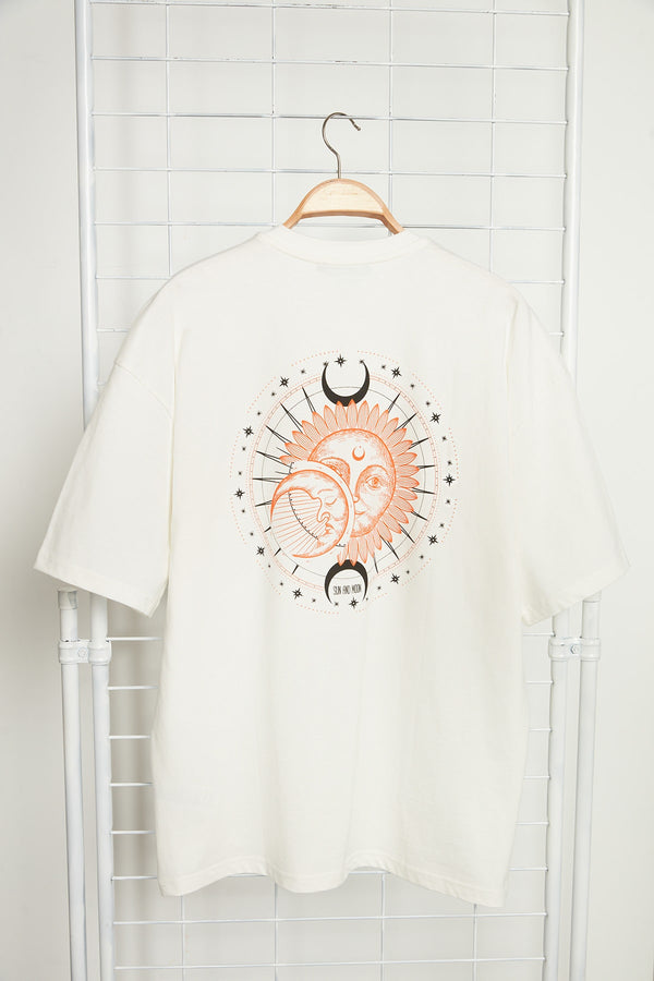 TRENDYOL MAN Men's Oversize Fit Crew Neck Short Sleeve Mystic Printed T-Shirt TMNSS23TS00165