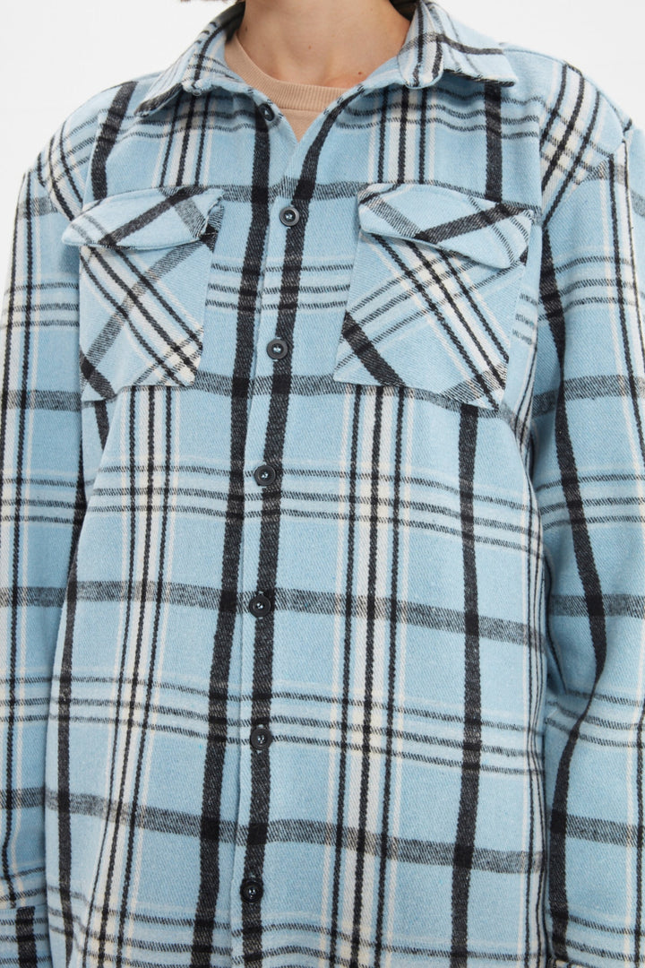 Wetsuit Tops |  Trendyol Man Unisex Regular Fit Double Pocket Clamshell Lumberjack Plaid Shirt Tmnaw22Go0911.