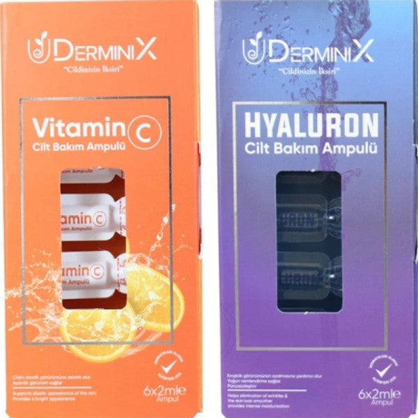 Derminix Vitamin C and Hyaluron Skin Care Ampoule 12l