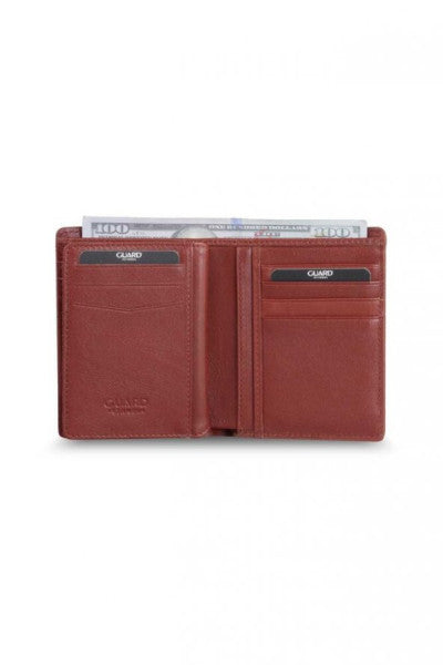 Guard Tan Knitted Printed Genuine Leather Men's Wallet