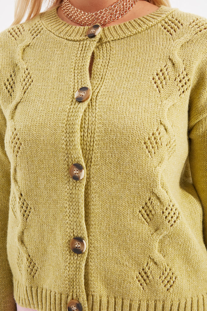 Wetsuit Tops |  Trendyolmilla Openwork Knitted Detailed Knitwear Cardigan Twoaw22Hı0641.