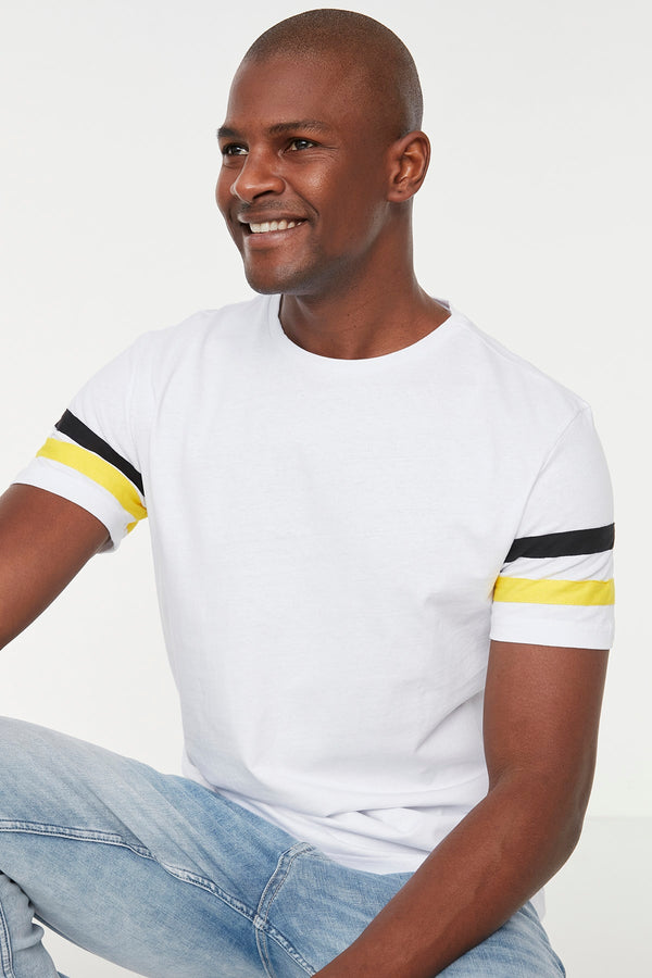 Shirts & Tops |  Trendyol Man Men's Slim Fit Crew Neck Sleeve Panel Detailed Short Sleeve T-Shirt Tmnss20Ts0433.