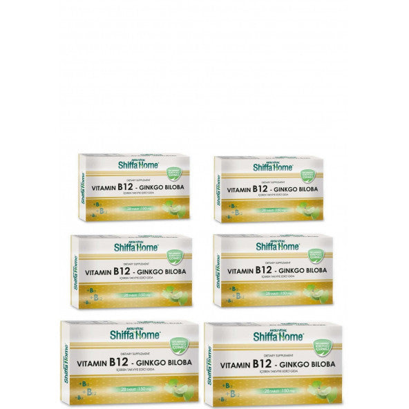 Shiffa Home Vitamin B12 - Ginkgo Biloba 28 Tablet X 6 Pieces