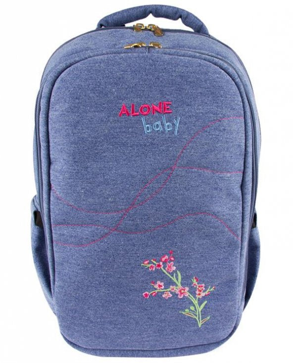 Baby Care Bag |  Mother Care Baby Cotton Backpack Blue 9301 Alone.