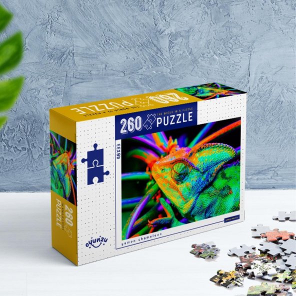 Adult Puzzles |  Oyunzu Chameleon 260 Piece Puzzle.
