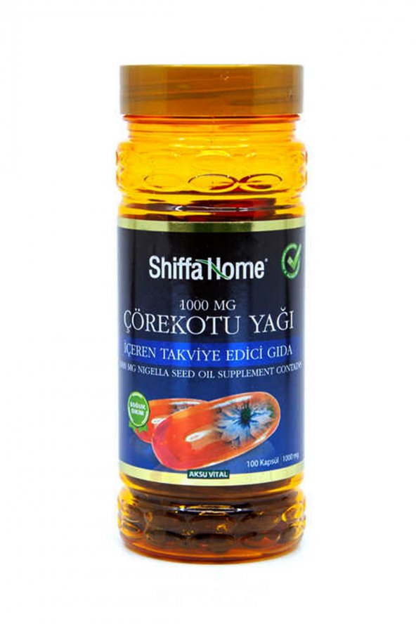 Supermarket |  Shiffa Home Black Seed Oil Capsules 1000 Mg 100 Softgel 3 Pieces.