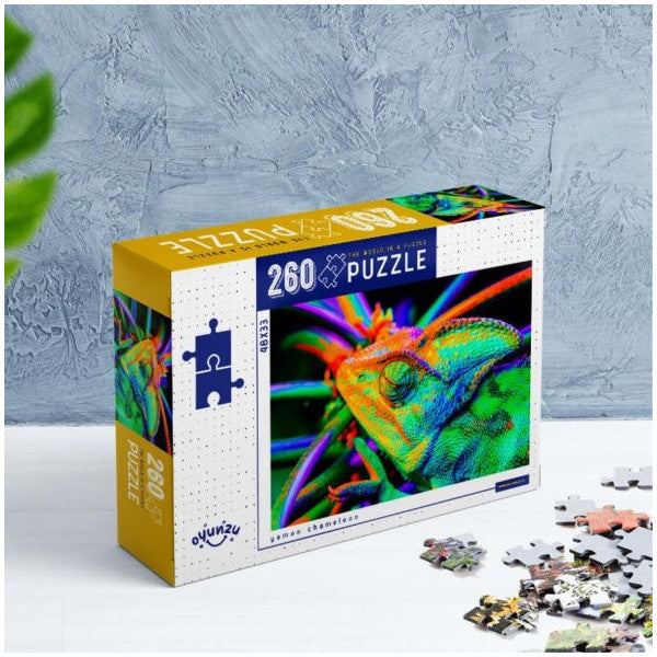 Adult Puzzles |  Oyunzu Chameleon 260 Piece Puzzle.