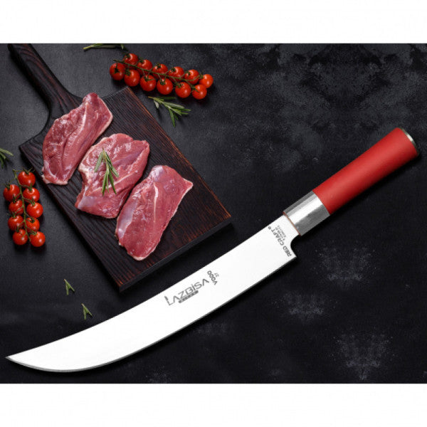 Lazbisa Kitchen Knife Set Meat Bone Vegetable Bread Fruit Chef Knife ( Vodo ) Red Craft Series
