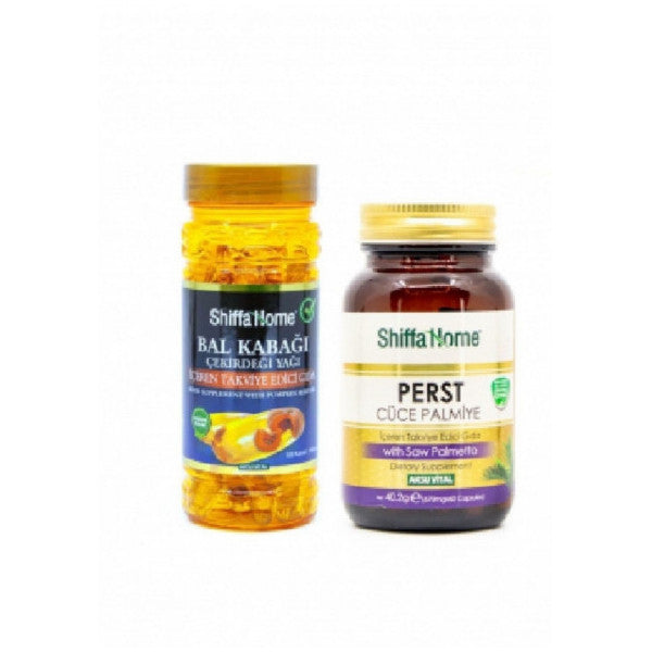 Shiffa Home Pumpkin Seed Oil Softgel 1000 Mg 100 Softgel+Perst Capsule (Prs) Saw Palmetto