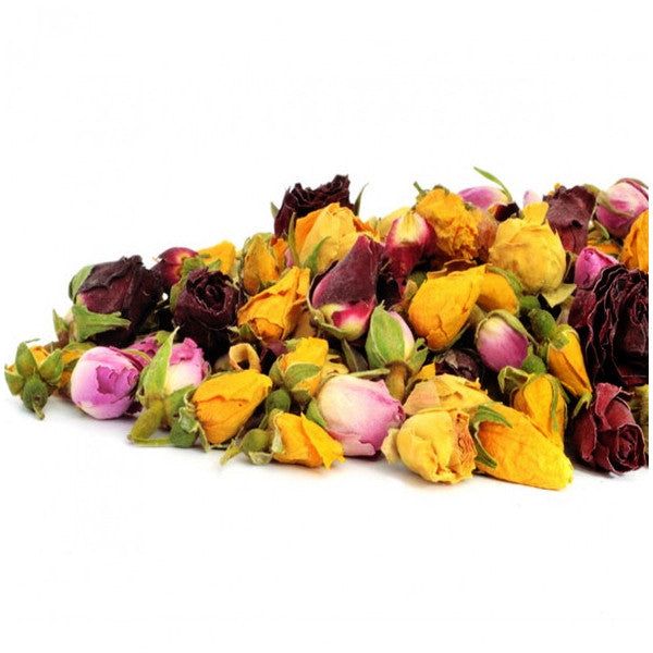 Mixed Dried Rose Tea Bud Dried Rose 250 Gr (Yellow White Red Pink Orange)