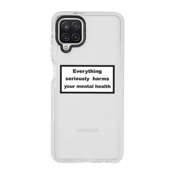 Samsung A12 Everything Patterned Candy Bumper Silicone Phone Case