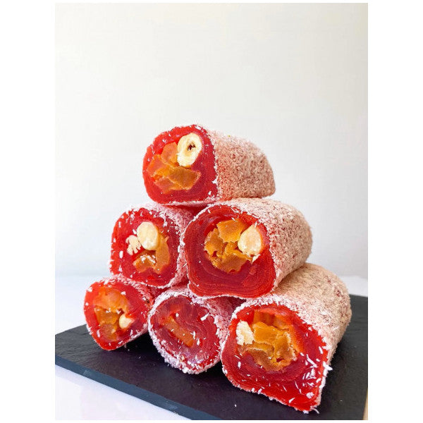 Peach and Hazelnut Wrapped Turkish Delight 500 gr