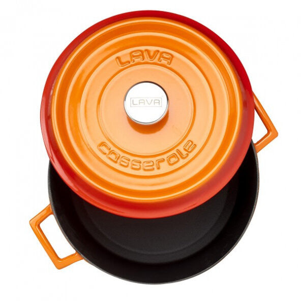 Lava Round Pot 24Cm Trendy Orange