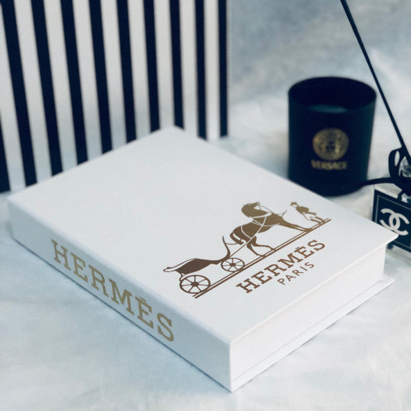 Hermes Openable Decoratıve Book Box Whıte