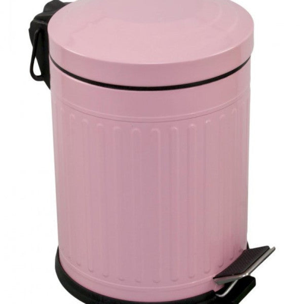Foreca Vintage Dustbin Striped Pink 5 Lt