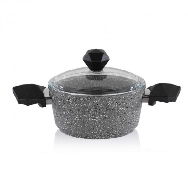 Schafer Cory Incombustible and Non-stick Deep Pot -26Cm -Grey