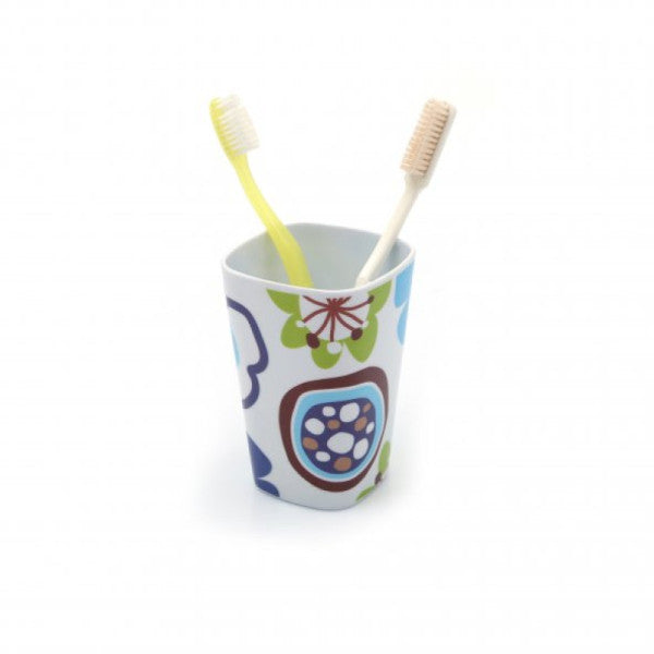 Toothpaste Container Blue Daisy-Pattern 2