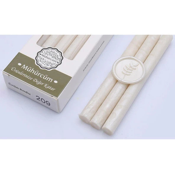 Seal Wax Stick 11Mmx120Mm Pack of 10 Model: 209 Pearl White