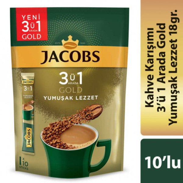 Jacobs 3-İn-1 Gold Coffee Mix Soft Flavor 10 Pieces