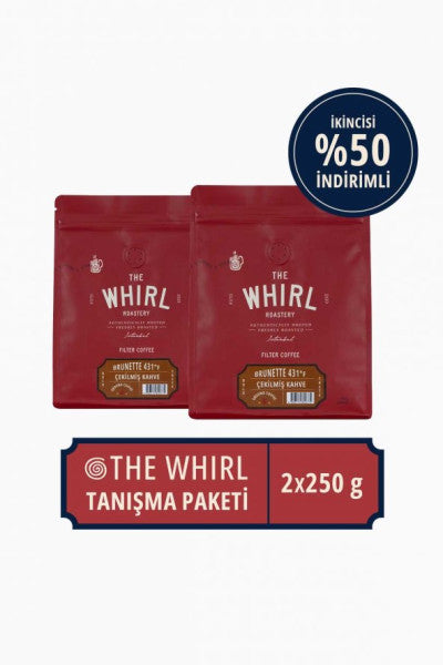 The Whirl Filter Brunette 431°F Ground Coffee Meet Package 250 gr x 2 Pieces