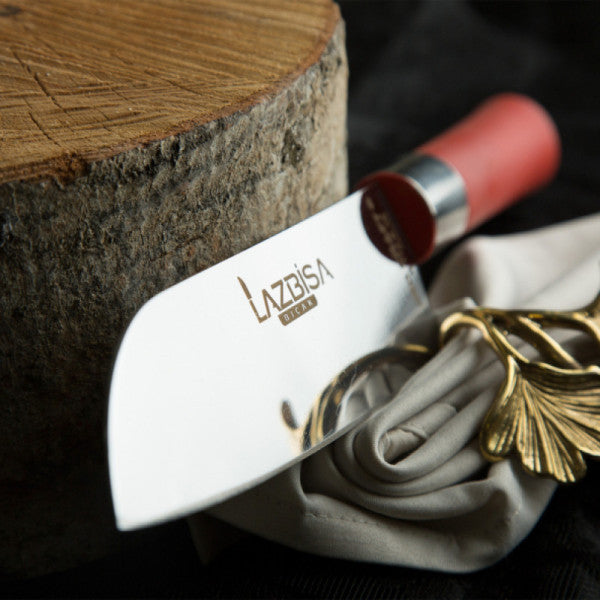 Lazbisa Kitchen Knife Set Meat Butcher Mincer Vegetable Fruit Chef Knife Santaku Set of 2