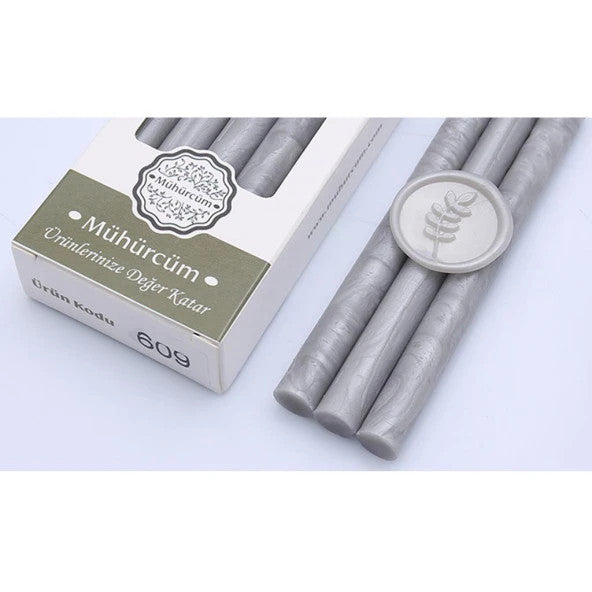 Seal Wax Stick 11Mmx120Mm Pack of 10 Model: 609 Pearl Light Gray
