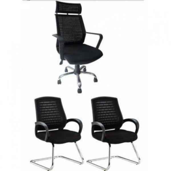 Efr Mesh Executive Chair And 2 Pole Guest Chair Manager Sofa Set Office Chair Office Chair
