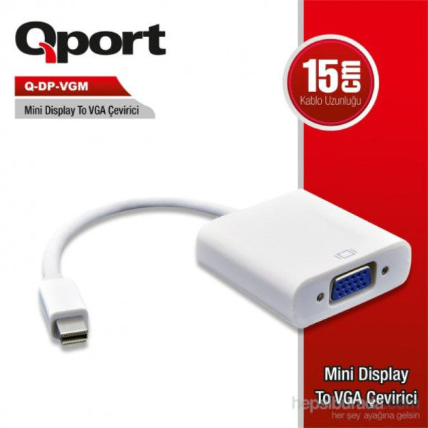 Qport Q-Dp-Vgm 15Cm Mini Display To VGA Converter